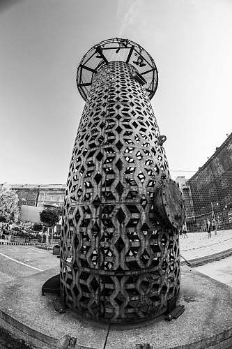 city grayscale photo of landmark black-and-white