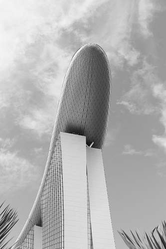 city grayscale photo of Marina Bay Sands resort black-and-white