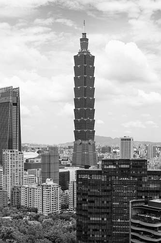 city grayscale photography of city with high-rise buildings black-and-white