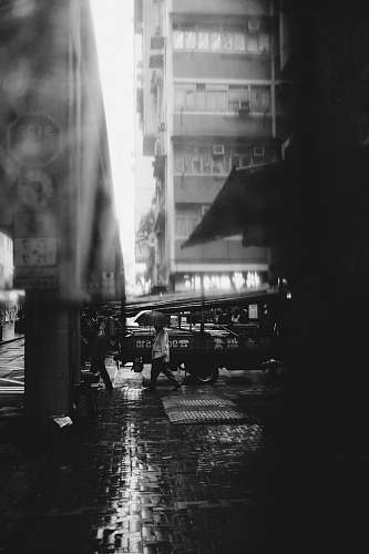 street grayscale photography of people on streets black-and-white