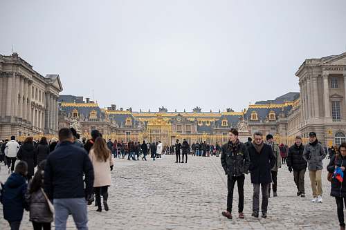 city group of person walking on road downtown