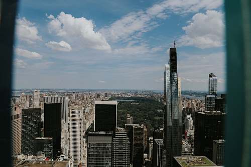 city high-angle photography of high-rise buildings urban