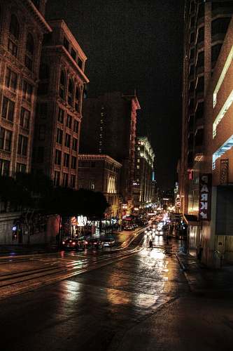 city highway at night urban
