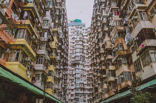 city houses in building high rise