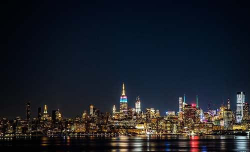 city landscape photo of a city skyline at night metropolis