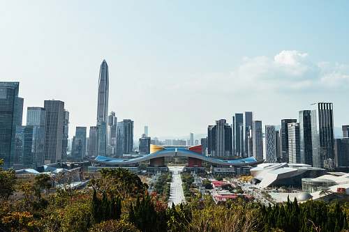 city landscape photo of a city skyline town