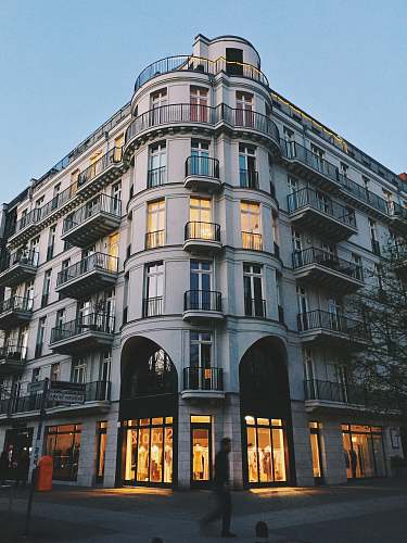 city lights in building urban