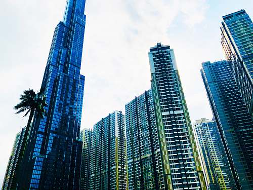 city low angel photography of high-rise buildings high rise