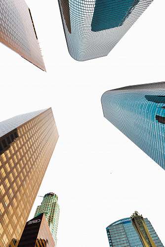 city low angle photo of high-rise buildings urban