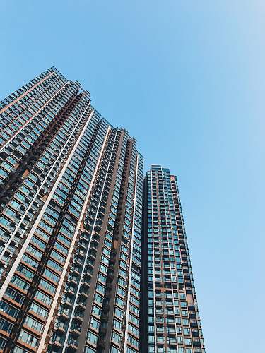 city low angle view of high-rise building high rise