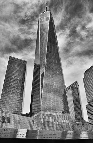 city One World Trade Center black-and-white