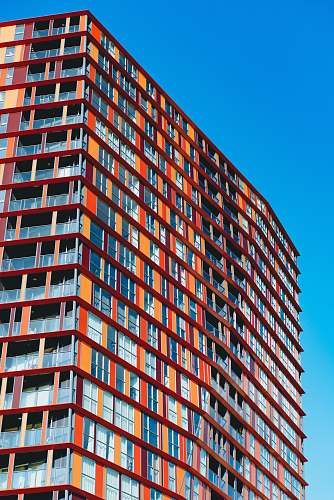 city orange concrete building urban