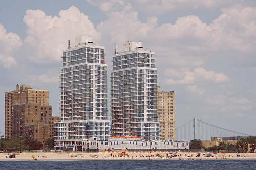 condo people in beach housing