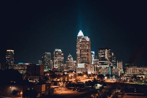 city photography of building during nighttime urban