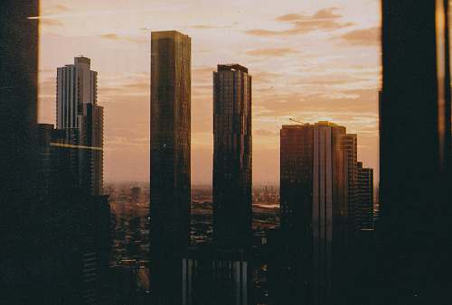 city silhouette photography of buildings urban