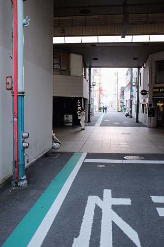 city subway with tiles at daytime road