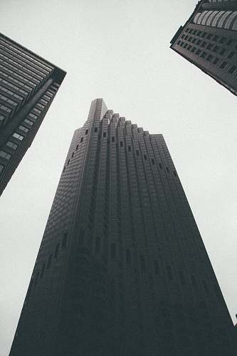 city three highrise building low angle photo office building