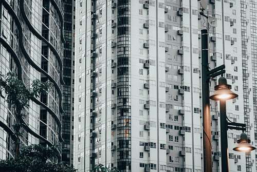 city white and black building high rise