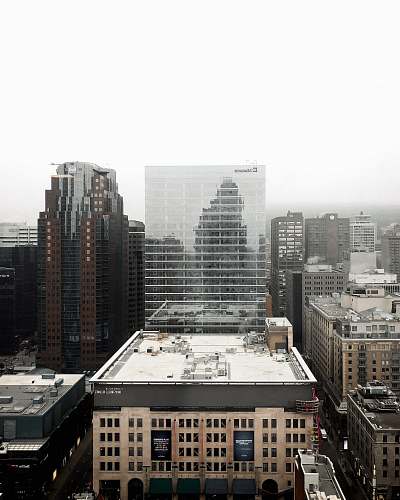 city white clouds over buildings urban