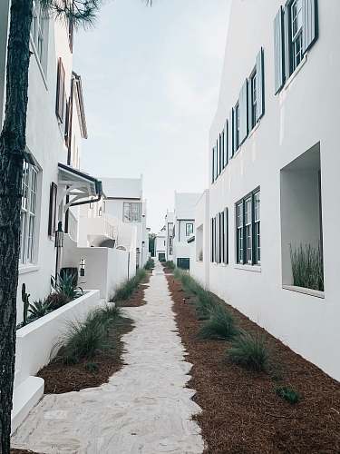 town white concrete houses street