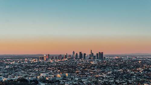 urban aerial photo of city town