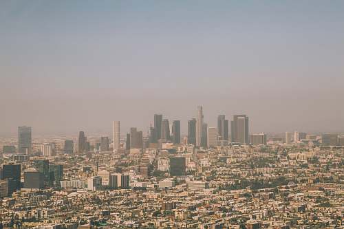 landscape aerial photography of city nature