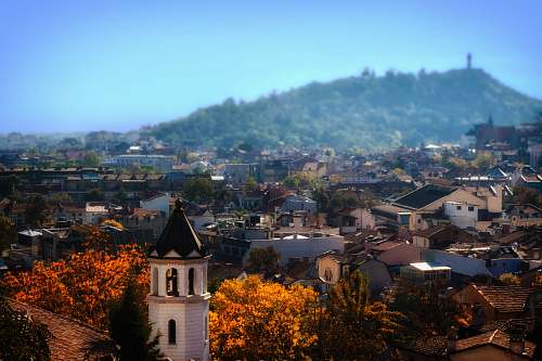 town aerial photography of houses near mountain landscape