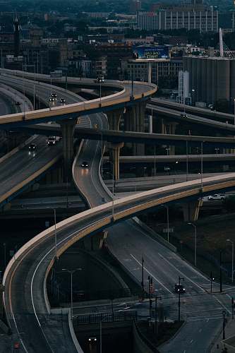 freeway aerial photography of roads road