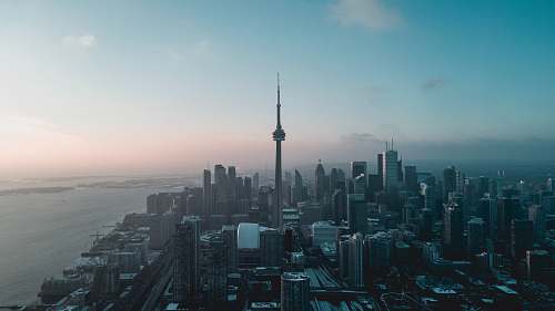 urban aerial photography of Toronto, Canada town