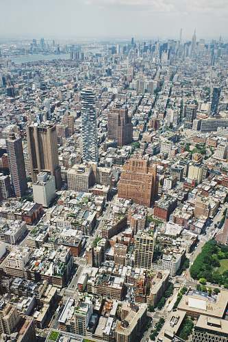 building aerial view of city during daytime new york