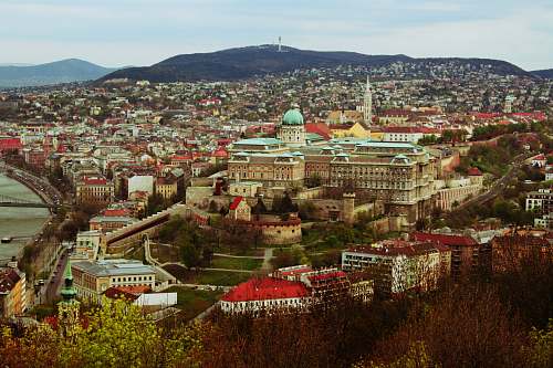 urban aerial view of old city during daytime town