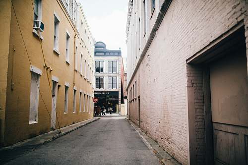street alley during day town