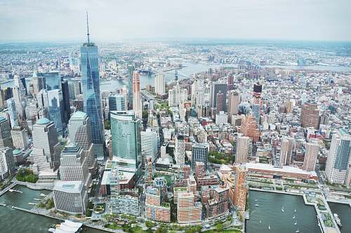 building bird's-eye view of cityscape building aerial view