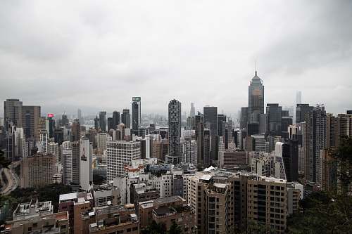 landscape bird's eye view of Empire State Building nature
