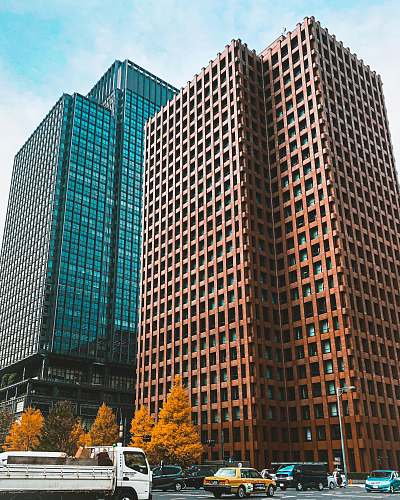 building brown and gray high-rise buildings office building