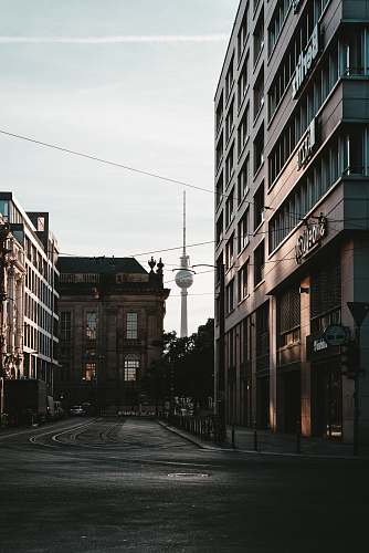 street brown concrete building road
