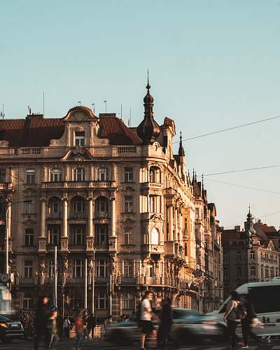 urban brown concrete building human