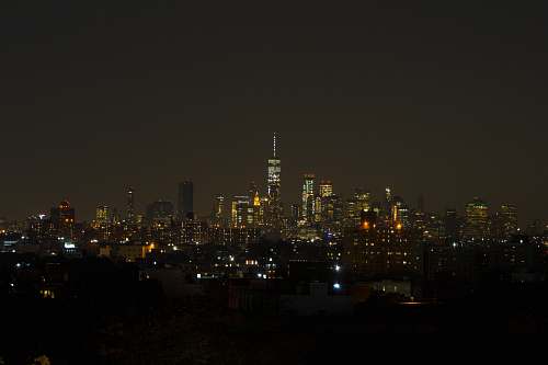 building city during nighttime metropolis