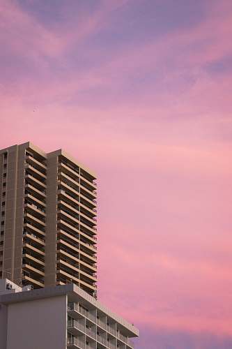 urban concrete building during sunset building