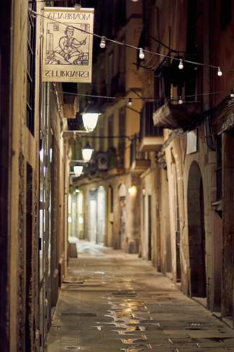 building empty alley photo road