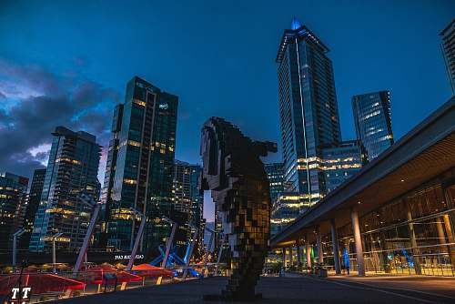 building fish statue downtown