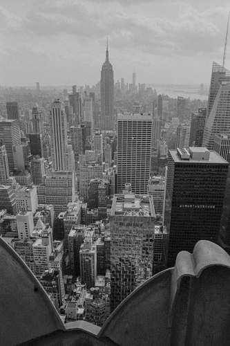 building high-angle photography of city black-and-white