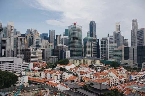 building houses near high-rise buildings during daytime urban