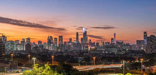 building landscape photography of buildings during golden hour town