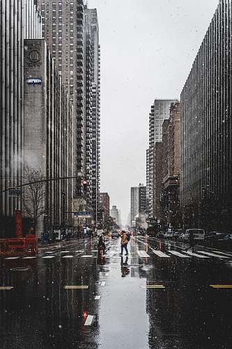 town man walking on pedestrian lane urban