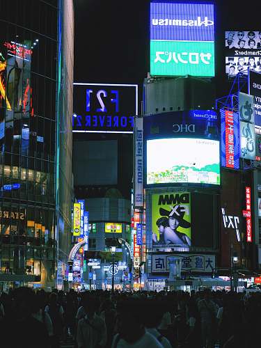 urban people on street during nighttime town