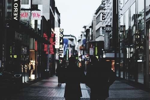 nightlife people walking on road night