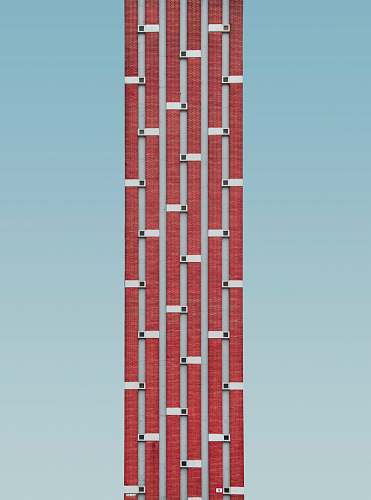 building red and grey metal gate urban