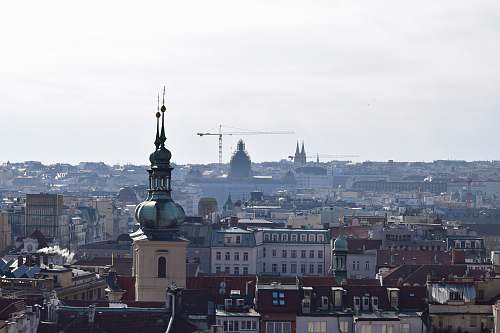 architecture top view of city spire