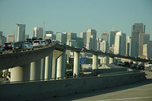 road vehicles on highway building